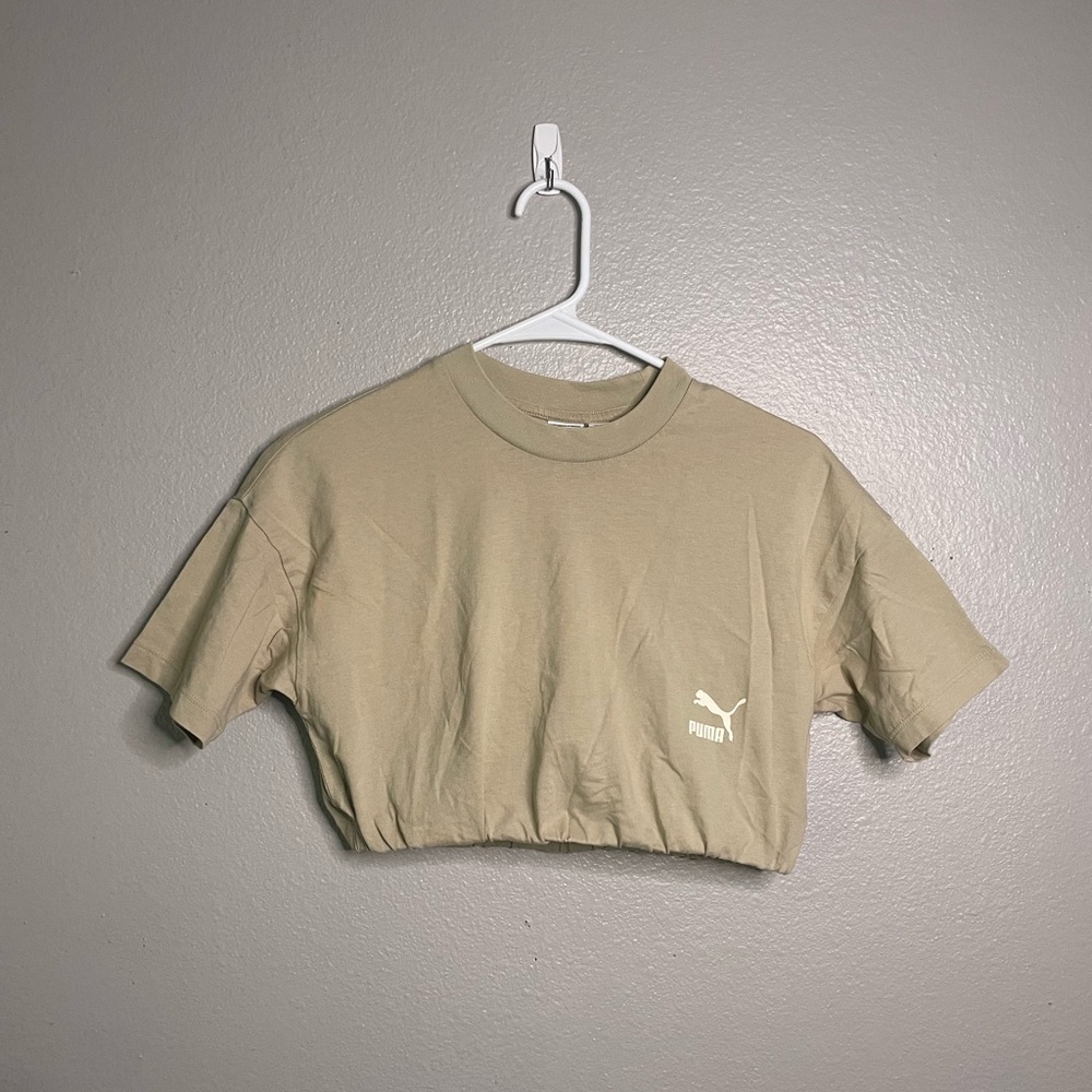 Puma Tan Short Sleeve Tee Relaxed Fit